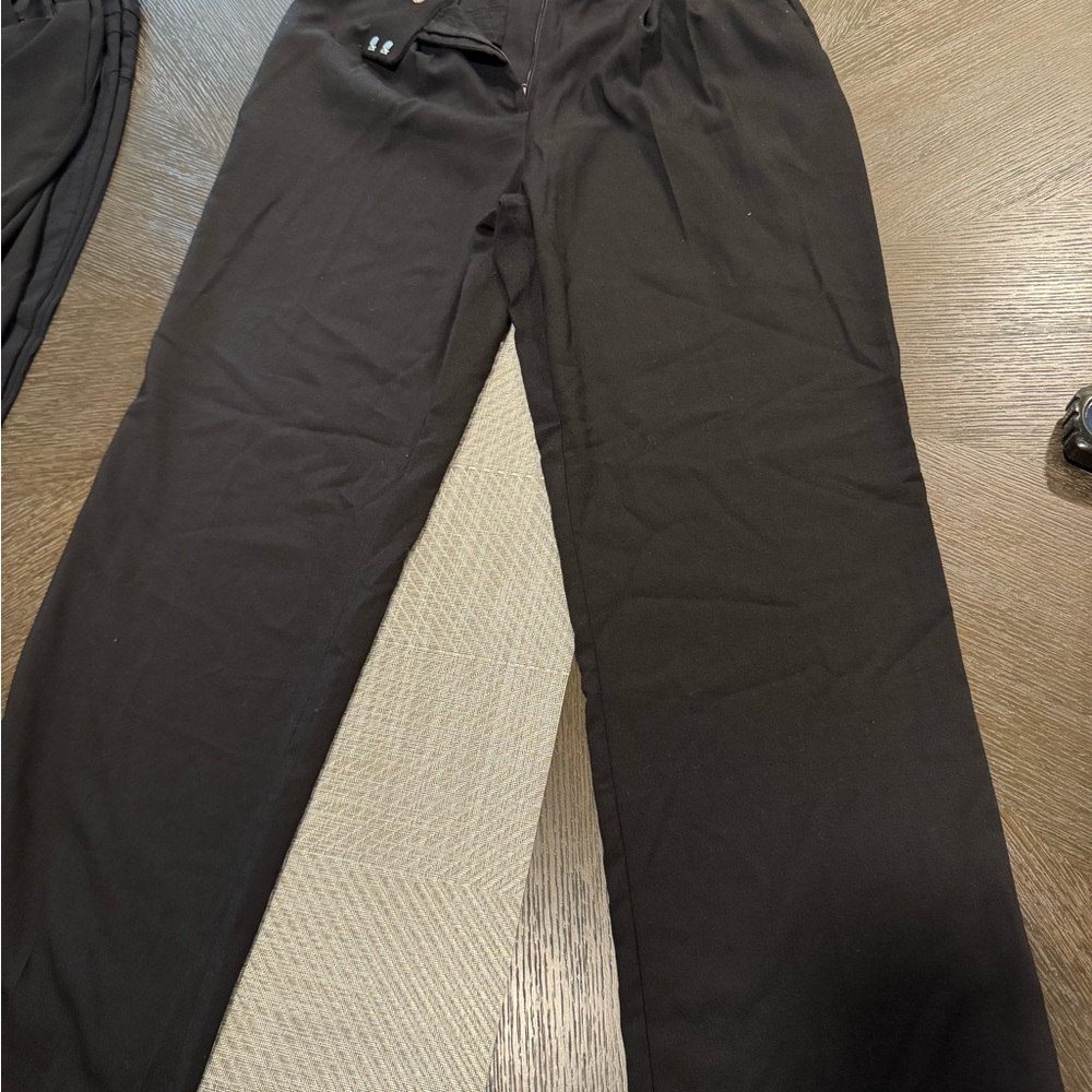 H&M linen-like Black Dress Pants